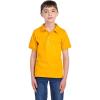 image:imageJerzees Boys Youth Short Sleeve Polo Shirts Cotton Blend Two Button Closure Regular Fit Sizes SXLGold