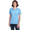 image:imageJerzees Womens Womens Short Sleeve Polo Shirts Cotton Blend Moisture Wicking Sizes S2xlLight Blue