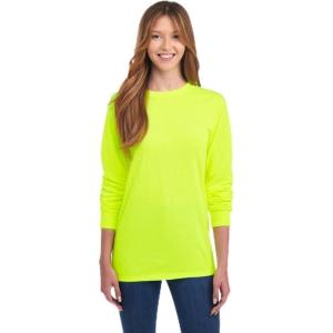 image:imageJerzees DriPower Performance T Shirts Moisture Wicking with Odor Control Short or Long Sleeve Sizes S3XLong Sleeve  Safety Green