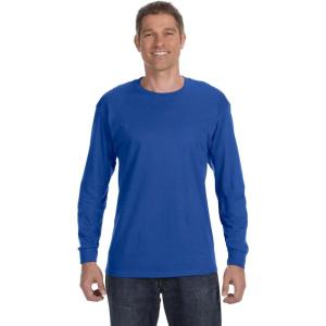 image:imageJerzees Mens DriPower Cotton Blend Long Sleeve Tees Moisture Wicking Odor Protection UPF 30 Sizes S3xJ Navy