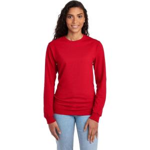 image:imageJerzees Mens DriPower Cotton Blend Long Sleeve Tees Moisture Wicking Odor Protection UPF 30 Sizes S3xTrue Red