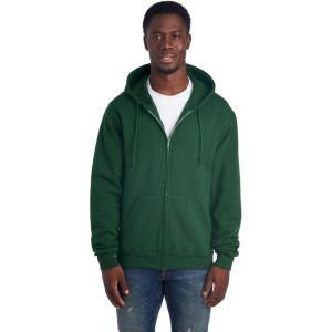 image:imageJerzees Mens NuBlend Fleece Hoodies amp Sweatshirts Cotton Blend Sizes S3XFull Zip  Forest Green
