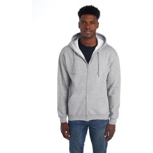 image:imageJerzees Mens NuBlend Fleece Hoodies amp Sweatshirts Cotton Blend Sizes S3XFull Zip  Heather Grey
