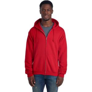 image:imageJerzees Mens NuBlend Fleece Hoodies amp Sweatshirts Cotton Blend Sizes S3XFull Zip  True Red