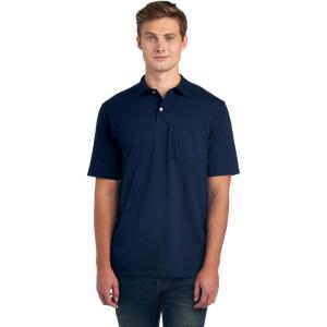 image:imageJerzees Mens Pocket Short Sleeve Polo Shirts DriPower Sizes S5XJnavy