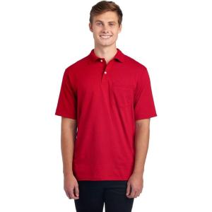 image:imageJerzees Mens Pocket Short Sleeve Polo Shirts DriPower Sizes S5XTrue Red