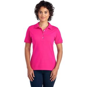 image:imageJerzees Womens Womens Short Sleeve Polo Shirts Cotton Blend Moisture Wicking Sizes S2xlCyber Pink