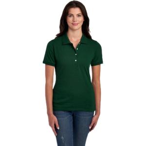 image:imageJerzees Womens Womens Short Sleeve Polo Shirts Cotton Blend Moisture Wicking Sizes S2xlForest Green