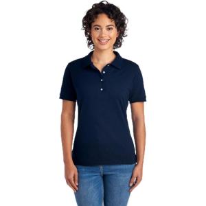 image:imageJerzees Womens Womens Short Sleeve Polo Shirts Cotton Blend Moisture Wicking Sizes S2xlJnavy