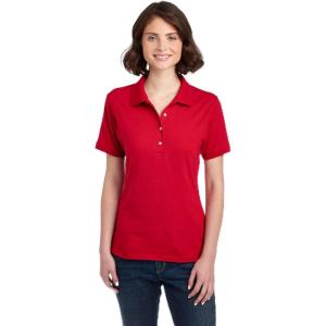 image:imageJerzees Womens Womens Short Sleeve Polo Shirts Cotton Blend Moisture Wicking Sizes S2xlTrue Red