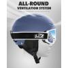 imageFindway Ski Helmet Set Snowboard Helmet with Goggles for Adults Shockproof Safety Durable ABS Shell and Protective EPS Foam Inner Shell Snow Sports Helmet and Glasses for Men Women YouthSky Blue