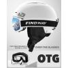 imageFindway Ski Helmet Set Snowboard Helmet with Goggles for Adults Shockproof Safety Durable ABS Shell and Protective EPS Foam Inner Shell Snow Sports Helmet and Glasses for Men Women YouthEWhite