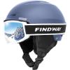 imageFindway Ski Helmet Set Snowboard Helmet with Goggles for Adults Shockproof Safety Durable ABS Shell and Protective EPS Foam Inner Shell Snow Sports Helmet and Glasses for Men Women YouthSky Blue