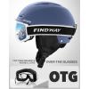 imageFindway Ski Helmet Set Snowboard Helmet with Goggles for Adults Shockproof Safety Durable ABS Shell and Protective EPS Foam Inner Shell Snow Sports Helmet and Glasses for Men Women YouthSky Blue