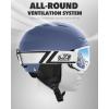 imageFindway Ski Helmet Set Snowboard Helmet with Goggles for Adults Shockproof Safety Durable ABS Shell and Protective EPS Foam Inner Shell Snow Sports Helmet and Glasses for Men Women YouthSky Blue