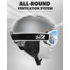 imageFindway Ski Helmet Set Snowboard Helmet with Goggles for Adults Shockproof Safety Durable ABS Shell and Protective EPS Foam Inner Shell Snow Sports Helmet and Glasses for Men Women YouthTGray