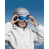 imageFindway Ski Helmet Set Snowboard Helmet with Goggles for Adults Shockproof Safety Durable ABS Shell and Protective EPS Foam Inner Shell Snow Sports Helmet and Glasses for Men Women YouthTGray