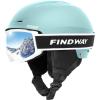 imageFindway Ski Helmet Set Snowboard Helmet with Goggles for Adults Shockproof Safety Durable ABS Shell and Protective EPS Foam Inner Shell Snow Sports Helmet and Glasses for Men Women YouthTeal