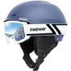 imageFindway Ski Helmet Set Snowboard Helmet with Goggles for Adults Shockproof Safety Durable ABS Shell and Protective EPS Foam Inner Shell Snow Sports Helmet and Glasses for Men Women YouthSky Blue