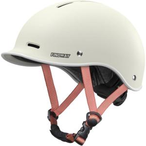 imageFindway Pro Bike Helmet for AdultsAdjustable Cycling Helmet for Men ampamp Women Safety Certified Bicycle Helmet for Commuting Road Biking Skating with Adjustable DialWhiteWhite