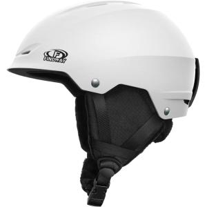 imageFindway Ski Helmet Upgrade Snowboard Helmet for AdultsGoggles Friendly Durable ABS Shell Protective EPS Foam ampamp Adjustable Dial Snow Sport Helmet for Men Women ampamp YouthWhite