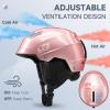 imageFindway Pro Ski Helmet Goggle Compatible Snowboard HelmetSafetyCertified ampamp Removable Liners Shockproof and Lightweight Snow Sports Helmet for Men Women ampamp YouthRose Gold