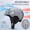 imageFindway Pro Ski Helmet Goggle Compatible Snowboard HelmetSafetyCertified ampamp Removable Liners Shockproof and Lightweight Snow Sports Helmet for Men Women ampamp YouthGrey