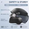 imageFindway Pro Ski Helmet Goggle Compatible Snowboard HelmetSafetyCertified ampamp Removable Liners Shockproof and Lightweight Snow Sports Helmet for Men Women ampamp YouthBlack Grey