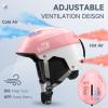 imageFindway Pro Ski Helmet Goggle Compatible Snowboard HelmetSafetyCertified ampamp Removable Liners Shockproof and Lightweight Snow Sports Helmet for Men Women ampamp YouthWhite Pink