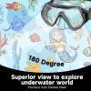 imageKids Swim Goggles for Age 314 Snorkel Diving Mask AntiFog Clear View Swim Mask with Nose Cover for Child Boys GirlsBlack
