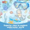 imageKids Swim Goggles for Age 314 Snorkel Diving Mask AntiFog Clear View Swim Mask with Nose Cover for Child Boys GirlsBlue