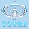 imageKids Swim Goggles for Age 314 Snorkel Diving Mask AntiFog Clear View Swim Mask with Nose Cover for Child Boys GirlsBlueWhite