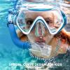imageKids Swim Goggles for Age 314 Snorkel Diving Mask AntiFog Clear View Swim Mask with Nose Cover for Child Boys GirlsBlueWhite