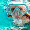 imageKids Swim Goggles for Age 314 Snorkel Diving Mask AntiFog Clear View Swim Mask with Nose Cover for Child Boys GirlsGreen
