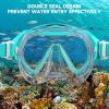 imageKids Swim Goggles for Age 314 Snorkel Diving Mask AntiFog Clear View Swim Mask with Nose Cover for Child Boys GirlsGreen