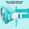 imageKids Swim Goggles for Age 314 Snorkel Diving Mask AntiFog Clear View Swim Mask with Nose Cover for Child Boys GirlsGreen