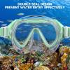 imageKids Swim Goggles for Age 314 Snorkel Diving Mask AntiFog Clear View Swim Mask with Nose Cover for Child Boys GirlsLight Green