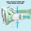 imageKids Swim Goggles for Age 314 Snorkel Diving Mask AntiFog Clear View Swim Mask with Nose Cover for Child Boys GirlsLight Green