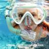 imageKids Swim Goggles for Age 314 Snorkel Diving Mask AntiFog Clear View Swim Mask with Nose Cover for Child Boys GirlsLight Green