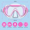 imageKids Swim Goggles for Age 314 Snorkel Diving Mask AntiFog Clear View Swim Mask with Nose Cover for Child Boys GirlsPinkWhite