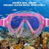 imageKids Swim Goggles for Age 314 Snorkel Diving Mask AntiFog Clear View Swim Mask with Nose Cover for Child Boys GirlsPinkWhite