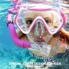 imageKids Swim Goggles for Age 314 Snorkel Diving Mask AntiFog Clear View Swim Mask with Nose Cover for Child Boys GirlsPinkWhite