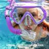 imageKids Swim Goggles for Age 314 Snorkel Diving Mask AntiFog Clear View Swim Mask with Nose Cover for Child Boys GirlsPurple