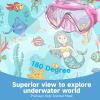 imageKids Swim Goggles for Age 314 Snorkel Diving Mask AntiFog Clear View Swim Mask with Nose Cover for Child Boys GirlsRose Pink