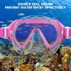 imageKids Swim Goggles for Age 314 Snorkel Diving Mask AntiFog Clear View Swim Mask with Nose Cover for Child Boys GirlsRose Pink