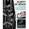 imagefindway Golf Travel Bags for Airlines with Wheels and ABS Hard Case Top Protect Your Clubs Waterproof 1680D Oxford Fabric and Oversize Tank Wheels Lightweight and Easy to ManeuverGrey