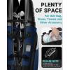 imagefindway Golf Travel Bags for Airlines with Wheels and ABS Hard Case Top Protect Your Clubs Waterproof 1680D Oxford Fabric and Oversize Tank Wheels Lightweight and Easy to ManeuverBlue
