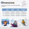 imagefindway Kids Ski Gloves Warm Waterproof Winter Snow Gloves for Cold Weather Touchscreen Fingers Breathable Snowboard Gloves for Boys Girls Toddler Outdoor Gloves GiftsGreen
