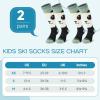imagefindway Kids Ski Socks 2 Pairs Kneehigh Warm Thermal Winter Snowboard Socks for Girls Boys Toddler2 Packpanda