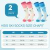 imagefindway Kids Ski Socks 2 Pairs Kneehigh Warm Thermal Winter Snowboard Socks for Girls Boys Toddler2 Packrabicat